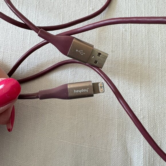 Heyday 6 Foot Lightning USB-C to o USB-A Charging Cable Cord - Picture 4 of 4